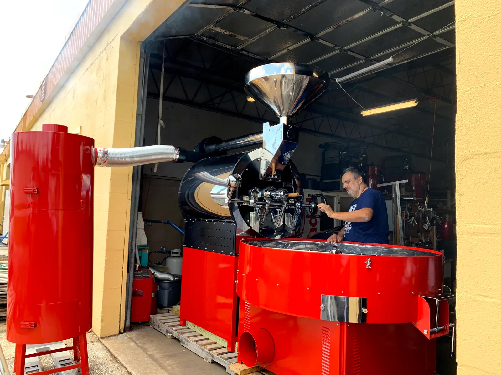 Amer at work in the Clearwater shop